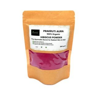 “Prakruti Aura Hibiscus Powder – 100% Natural Ayurvedic Herb”